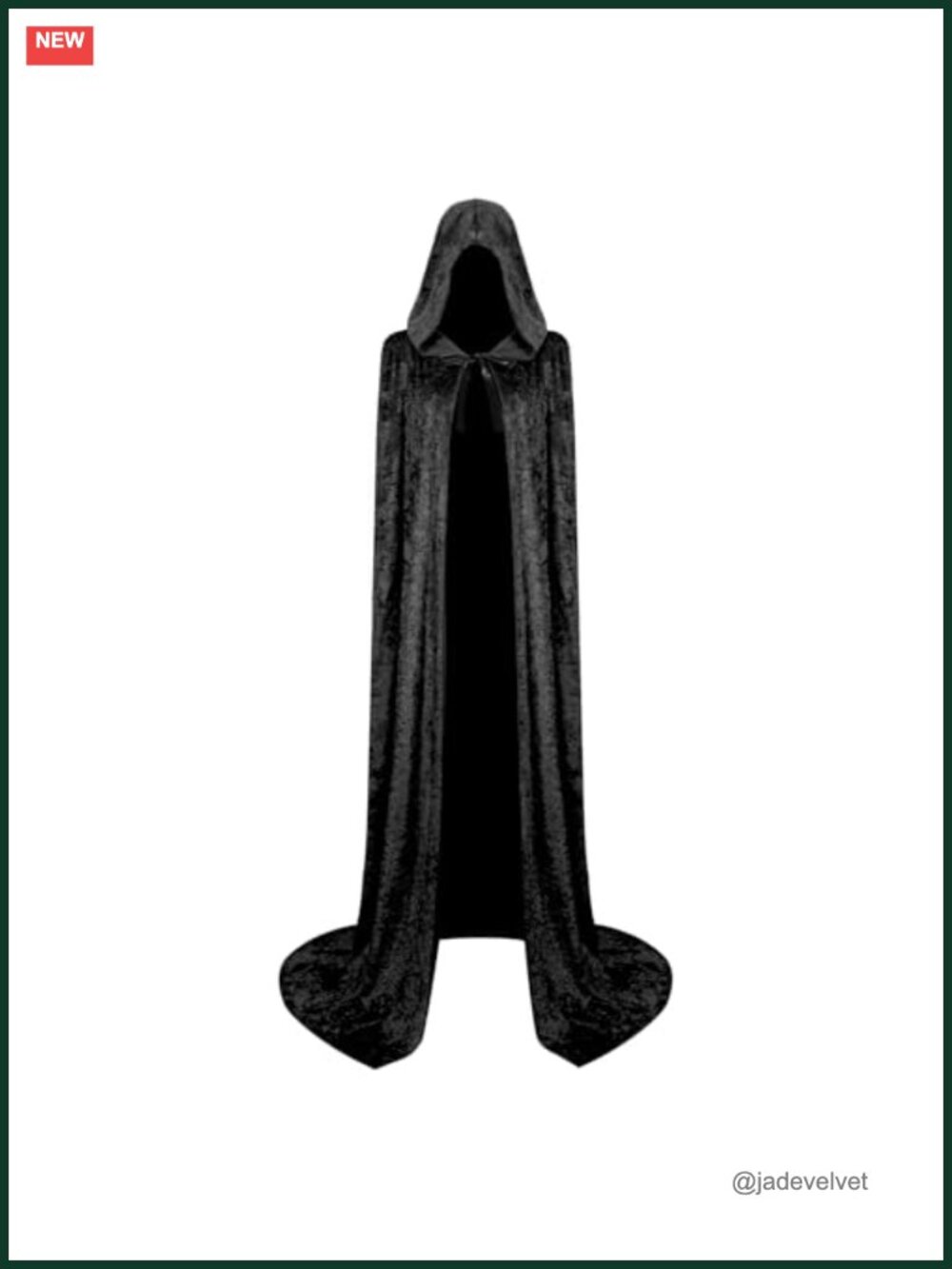 Hooded Velvet Cape Cosplay Costume Adult Unisex Witch Wizard Robe
